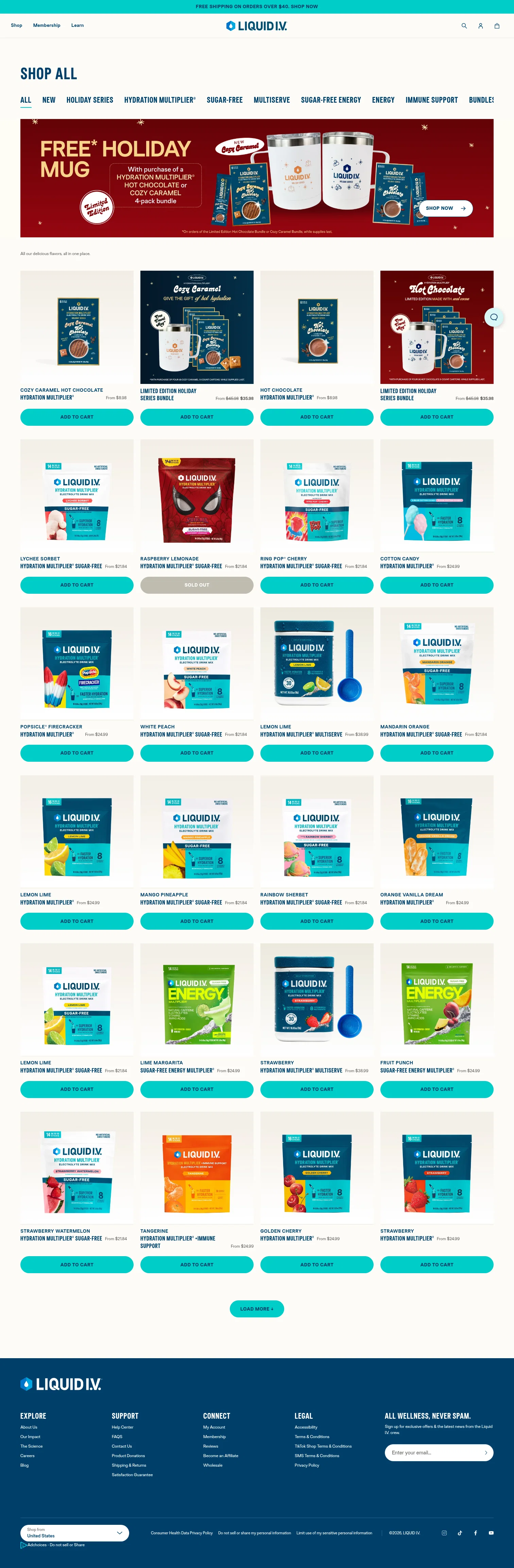 Liquid I.V. landing page
