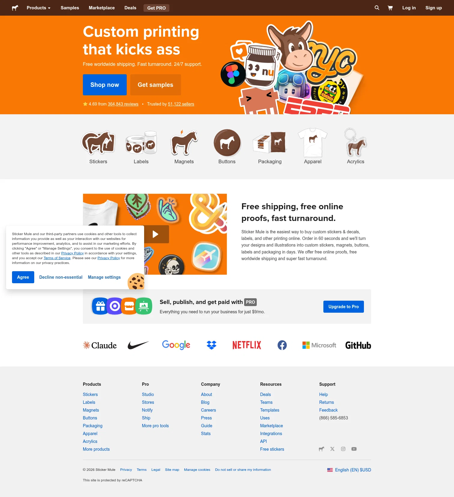 stickermule.com on desktop