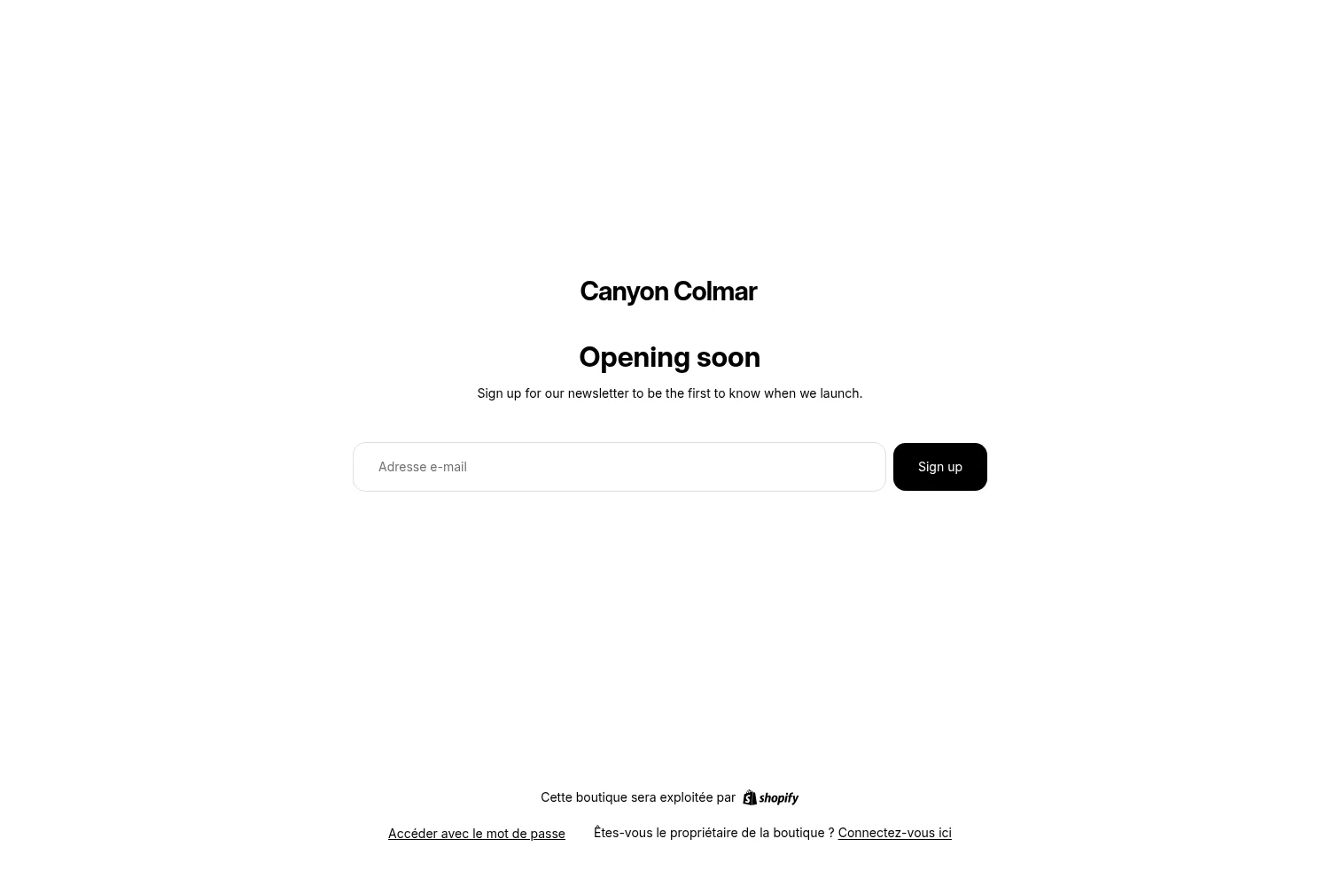 Canyon landing page