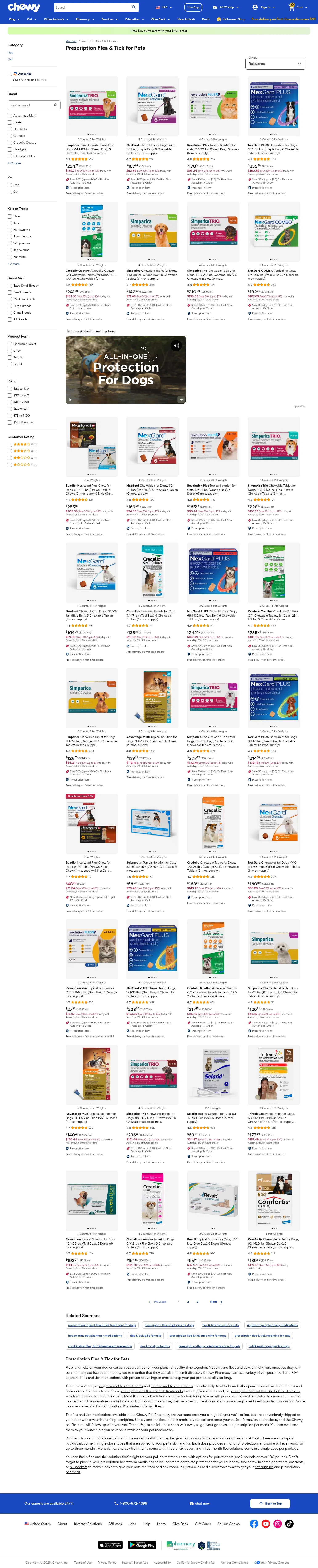 chewy.com/b/prescription-flea-tick-for-pets-159382 on desktop