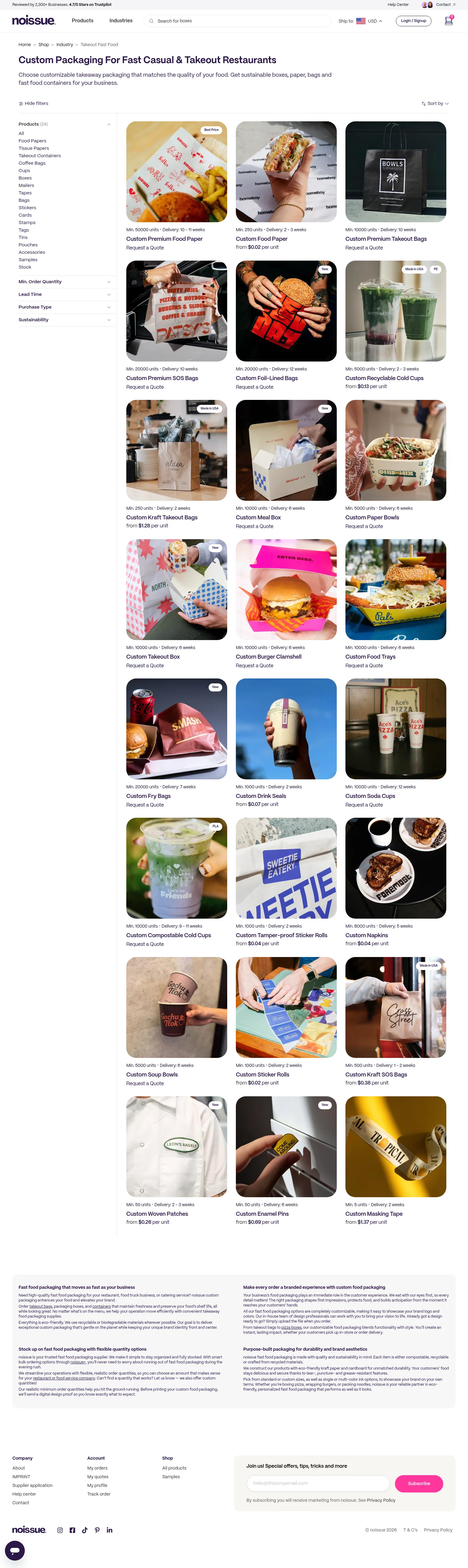 Noissue landing page