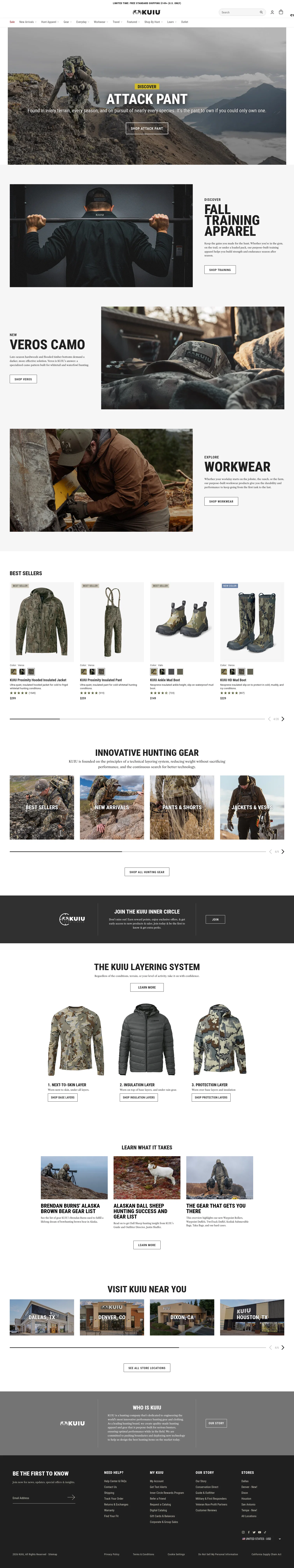 KUIU landing page