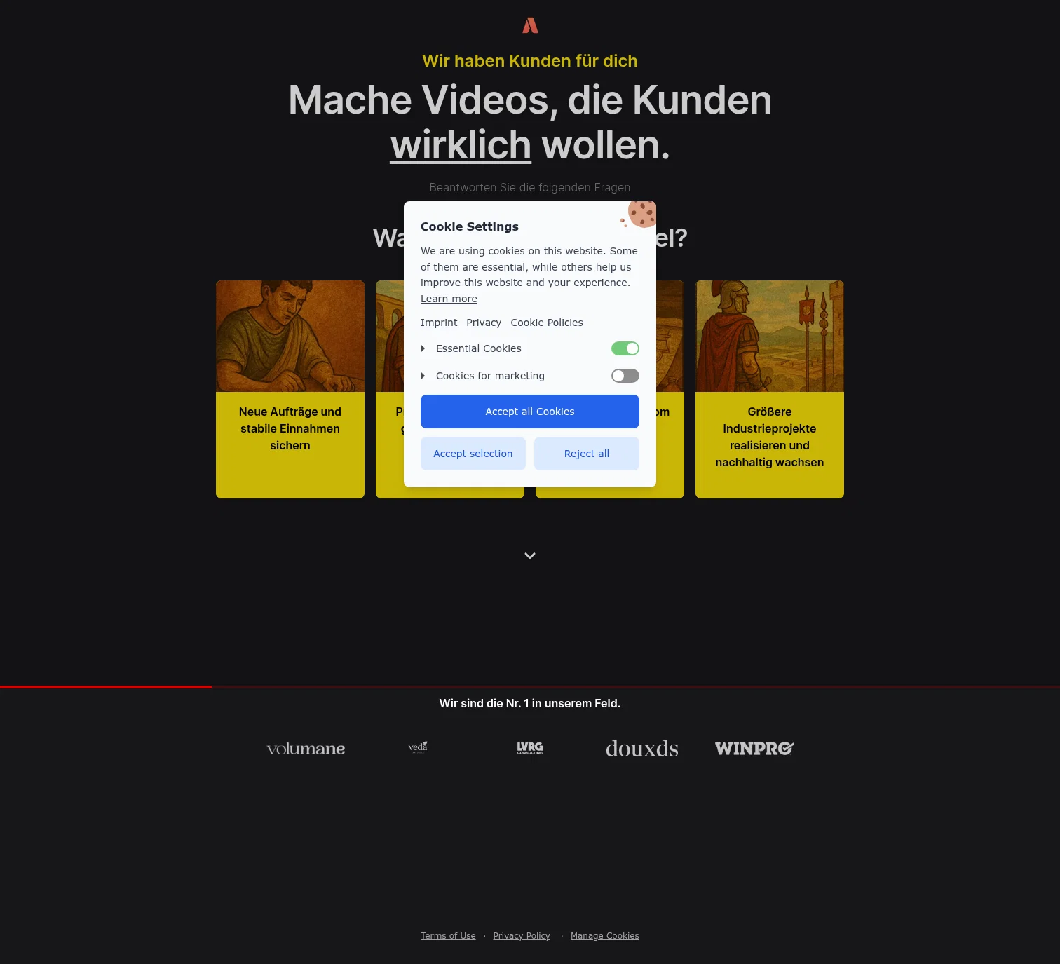Aditor Inc. landing page