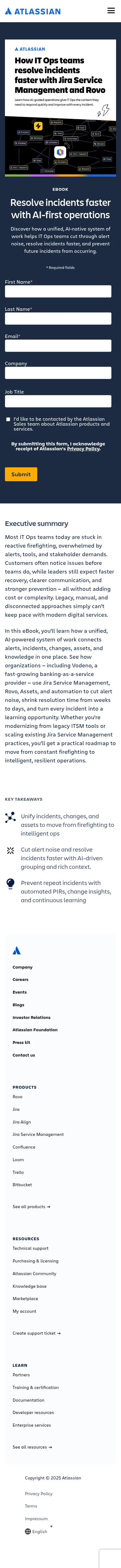 atlassian.com/whitepapers/how-it-ops-teams-resolve-incidents-faster on mobile, full screenshot