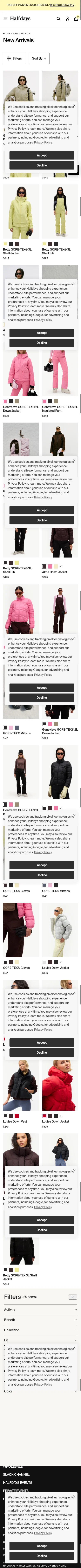 halfdays.com/collections/new-arrivals on mobile