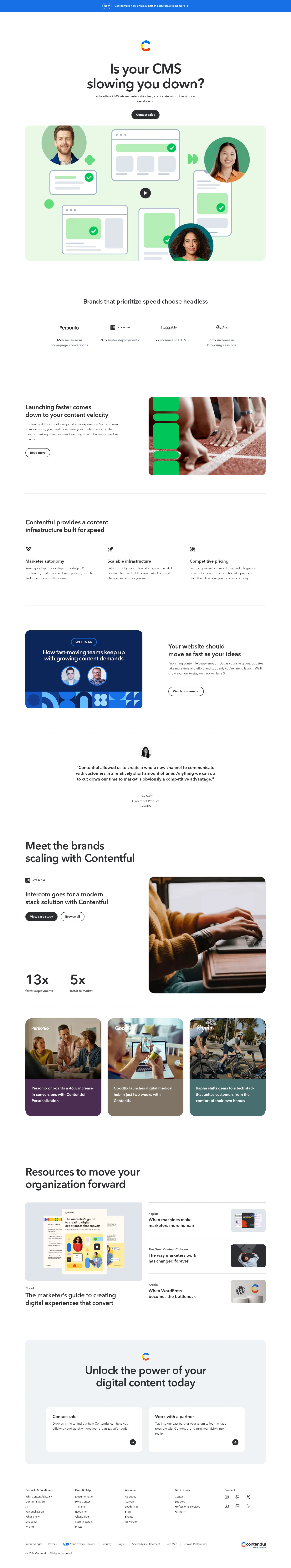 Contentful landing page