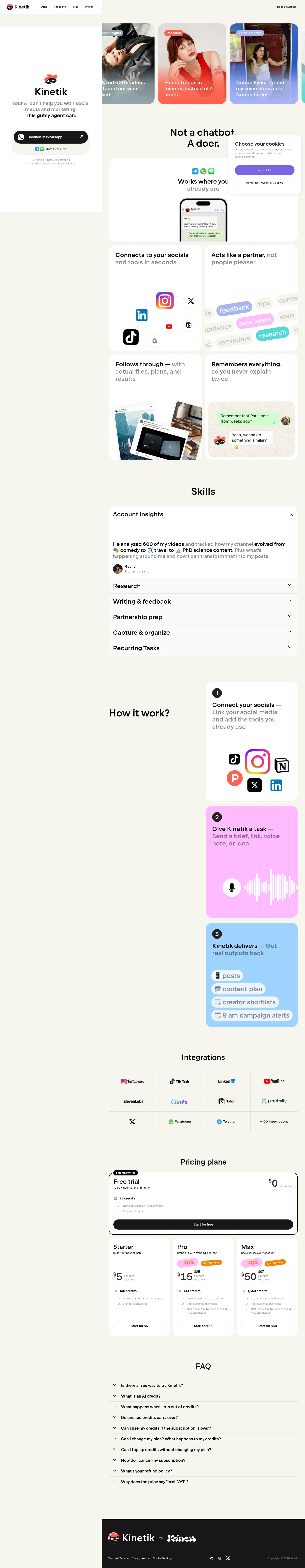 kineto.app/kinetik on desktop, full screenshot