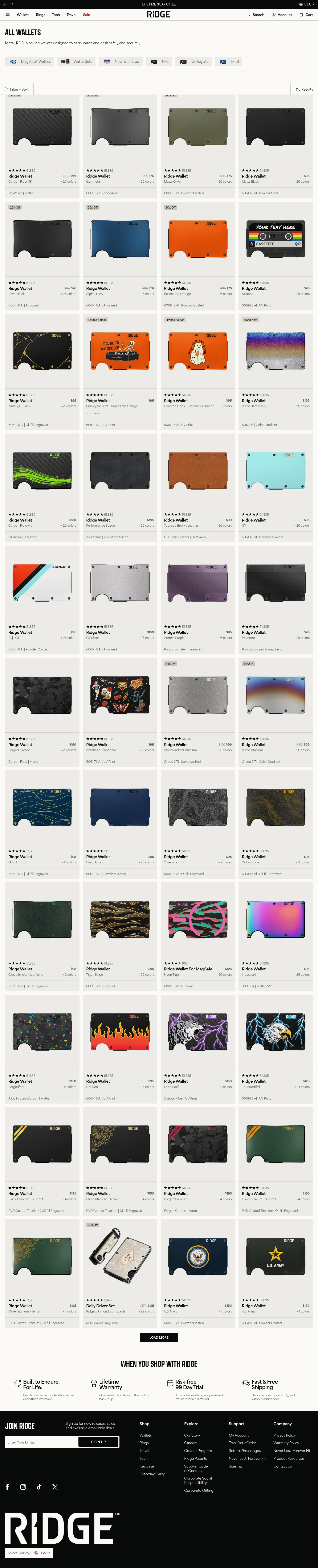 ridge.com/collections/wallets on desktop
