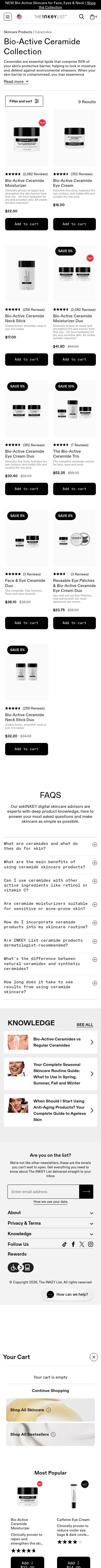 theinkeylist.com/collections/skin/ceramides on mobile, full screenshot