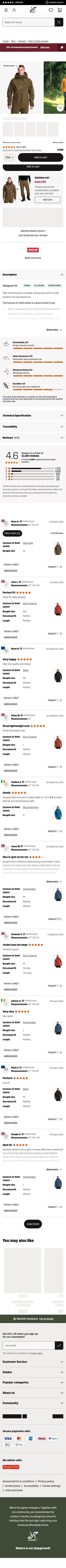 revolutionrace.co.uk/men/jackets/shell-jackets/cyclone-3l-shell-jacket-men on mobile, full screenshot
