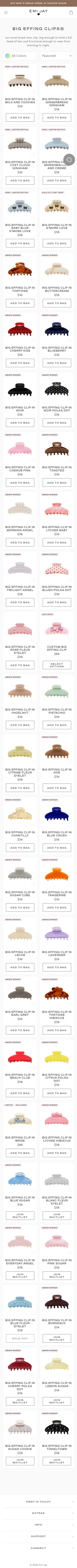 emijay.com/collections/big-effing-clips on mobile, full screenshot