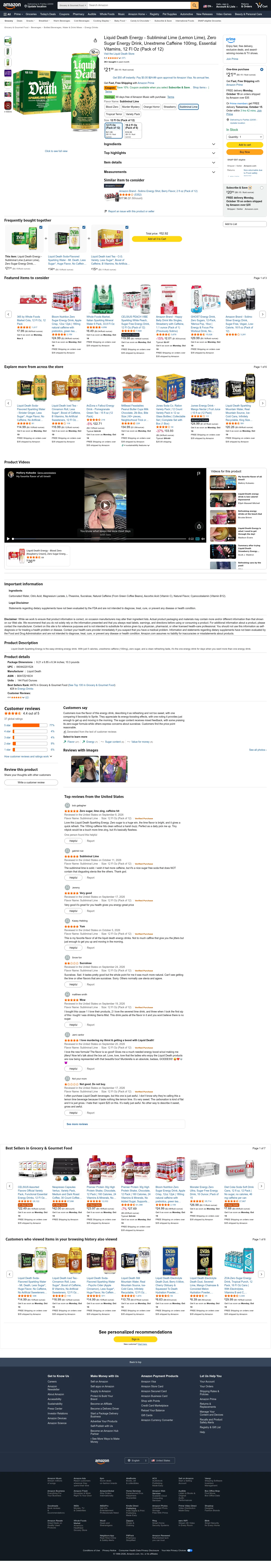 amazon.com/Liquid-Death-Energy-Subliminal-Unextreme/dp/B0H7Z216CH/ref=sr_1_1_sspa on desktop, full screenshot