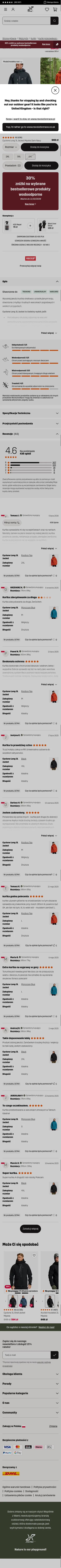 revolutionrace.pl/m%C4%99%C5%BCczy%C5%BAni/kurtki/kurtki-typu-shell/cyclone-long-3l-jacket-men on mobile, full screenshot