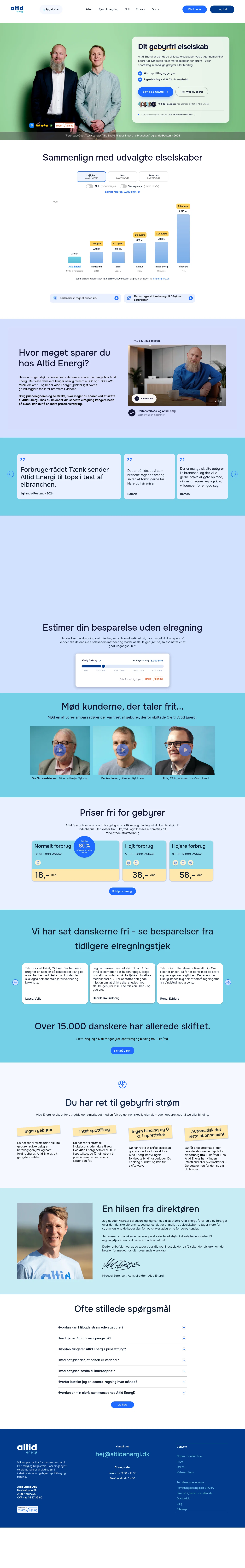 Altid Energi landing page