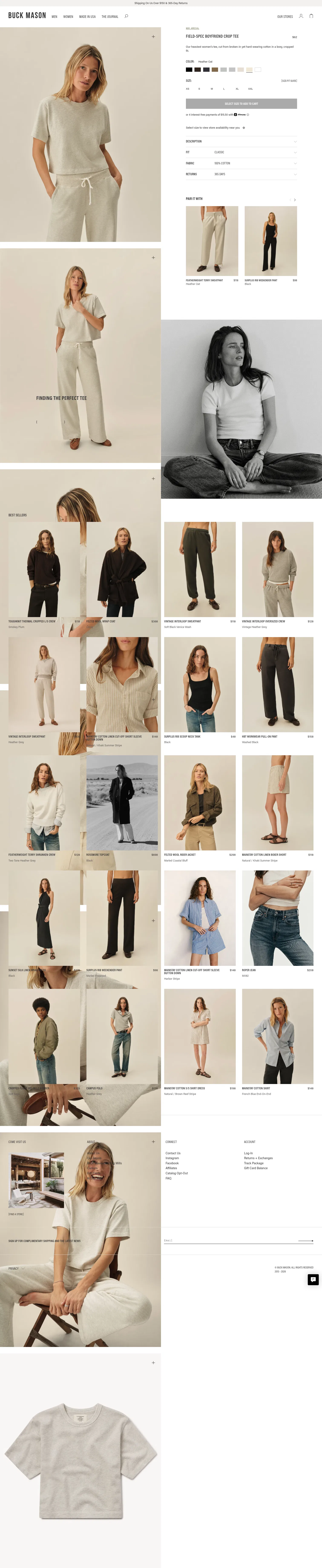 buckmason.com/products/heather-oat-field-spec-boyfriend-crop-tee on desktop, full screenshot