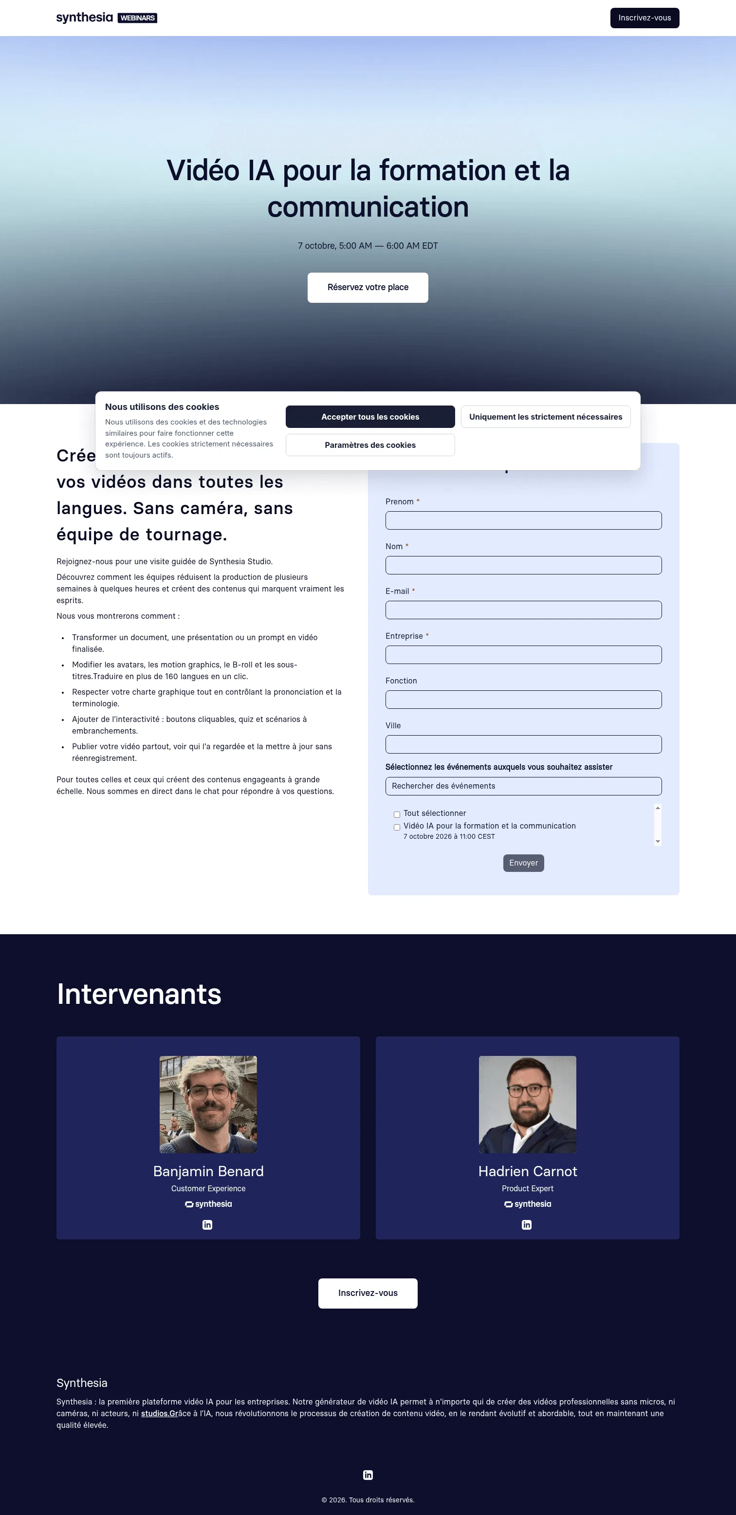 webinars.synthesia.io/video-ia-visite-guidee on desktop, full screenshot