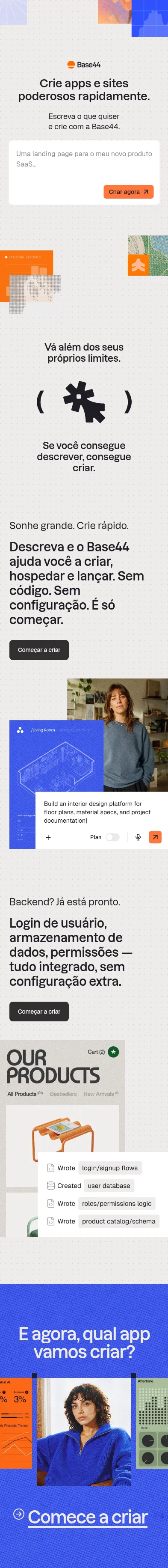 base44.com/lp-pt/builder on mobile