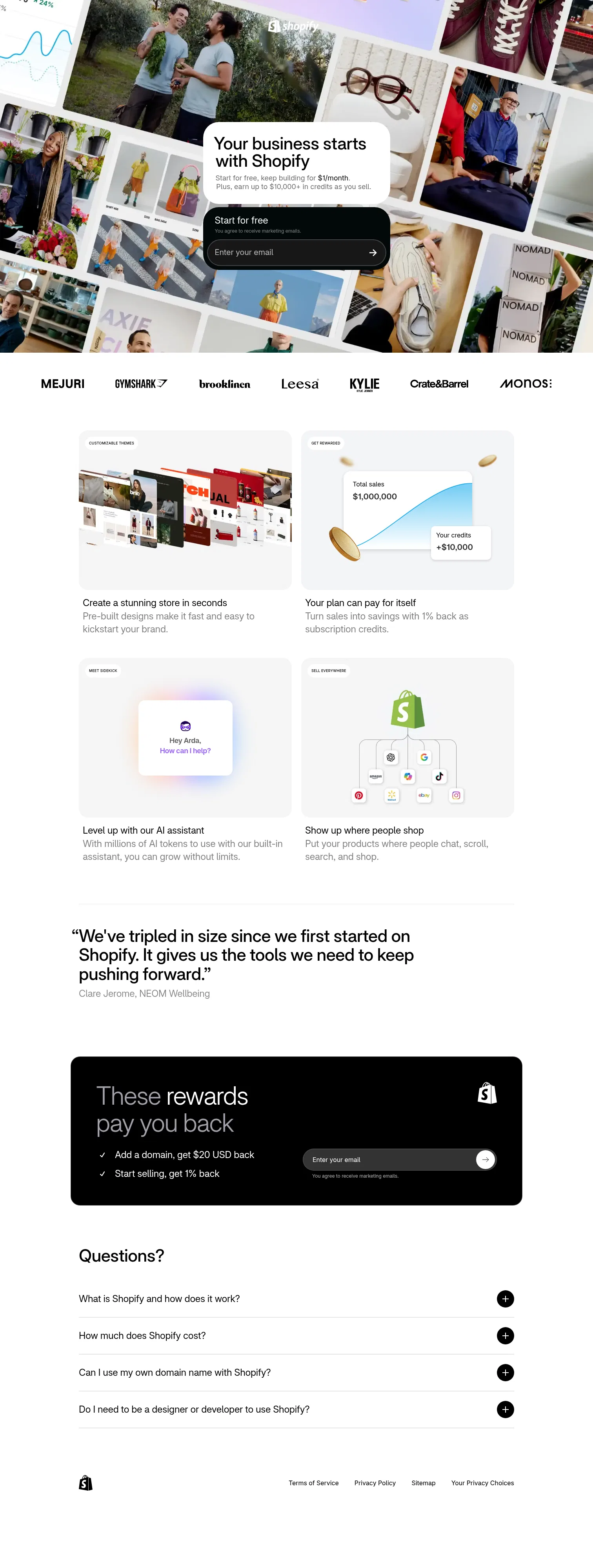 shopify.com/free-trial/bfcm on desktop, full screenshot