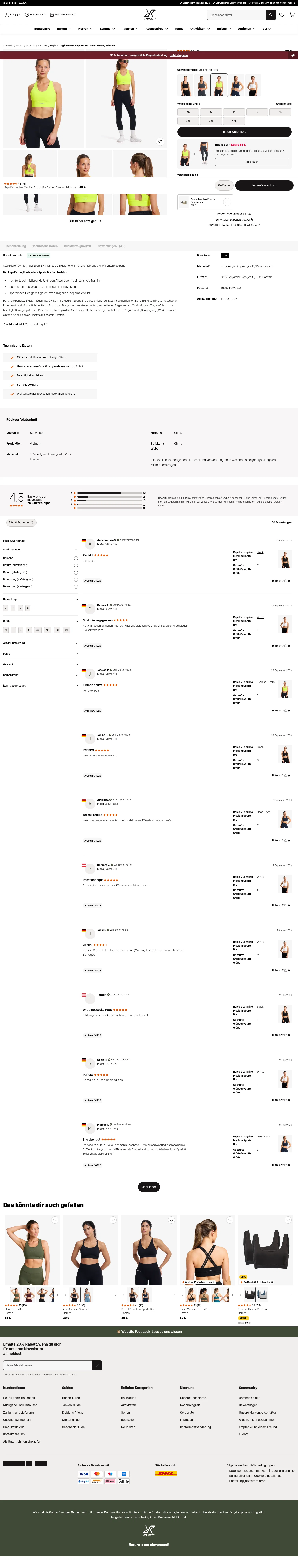 revolutionrace.de/damen/oberteile/sport-bh/rapid-v-longline-medium-sports-bra-women on desktop