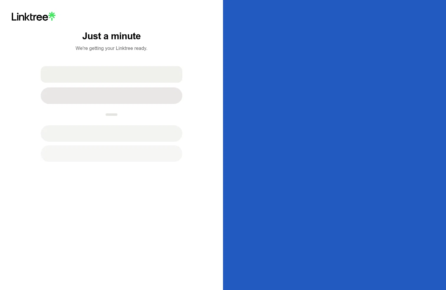 linktr.ee/admin on desktop, full screenshot
