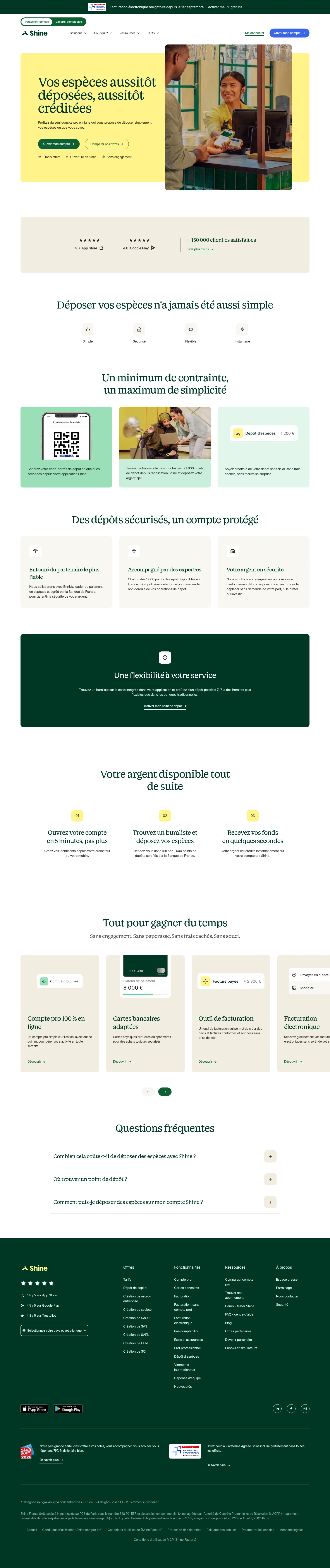 shine.fr/depot-especes on desktop