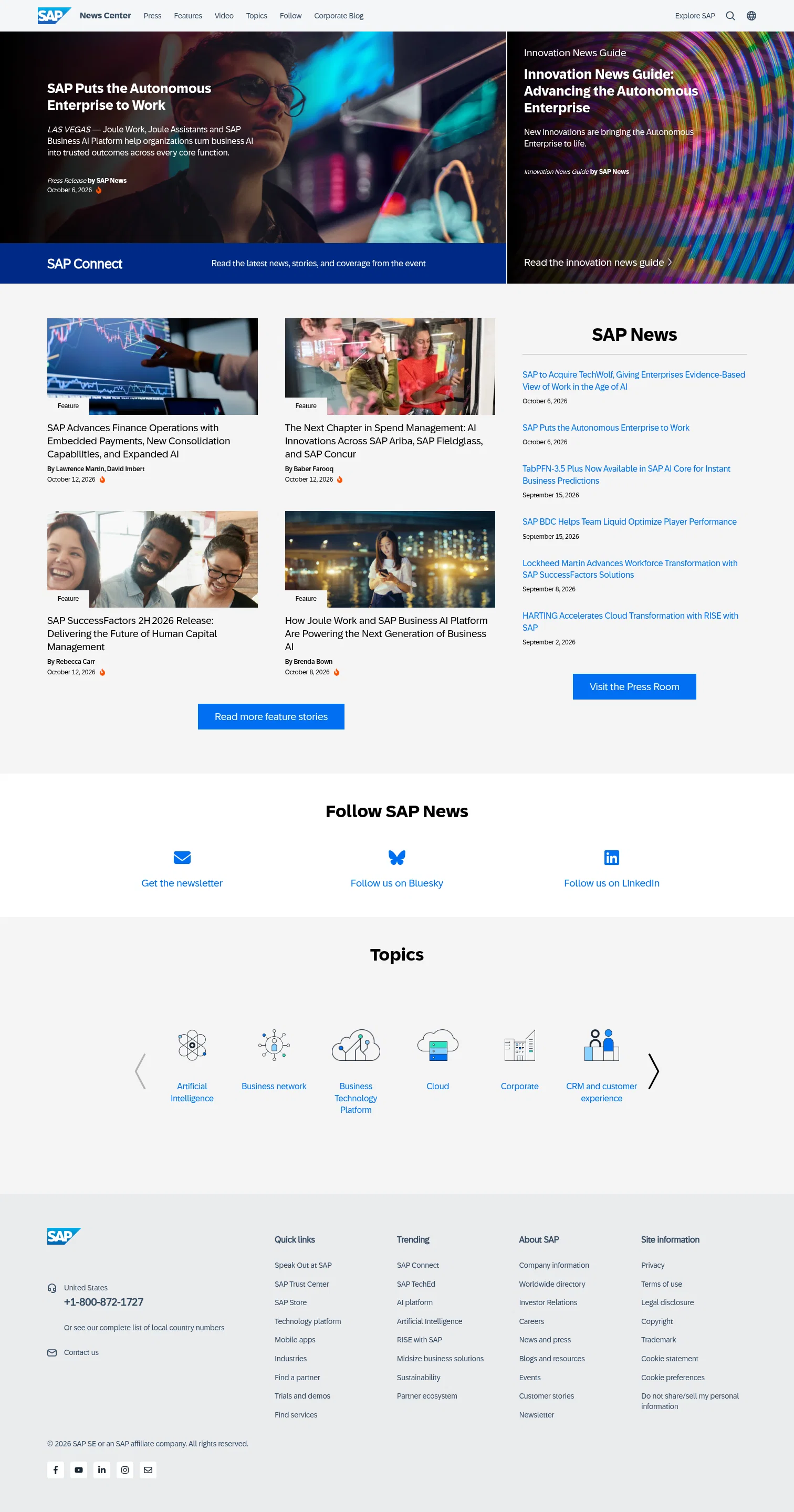 news.sap.com on desktop