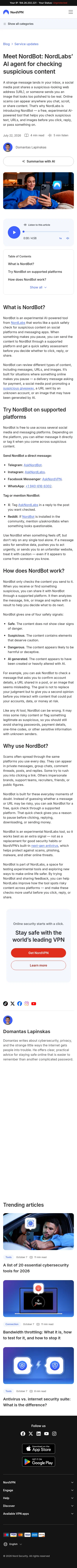 nordvpn.com/blog/nordbot-suspicious-content-checker on mobile
