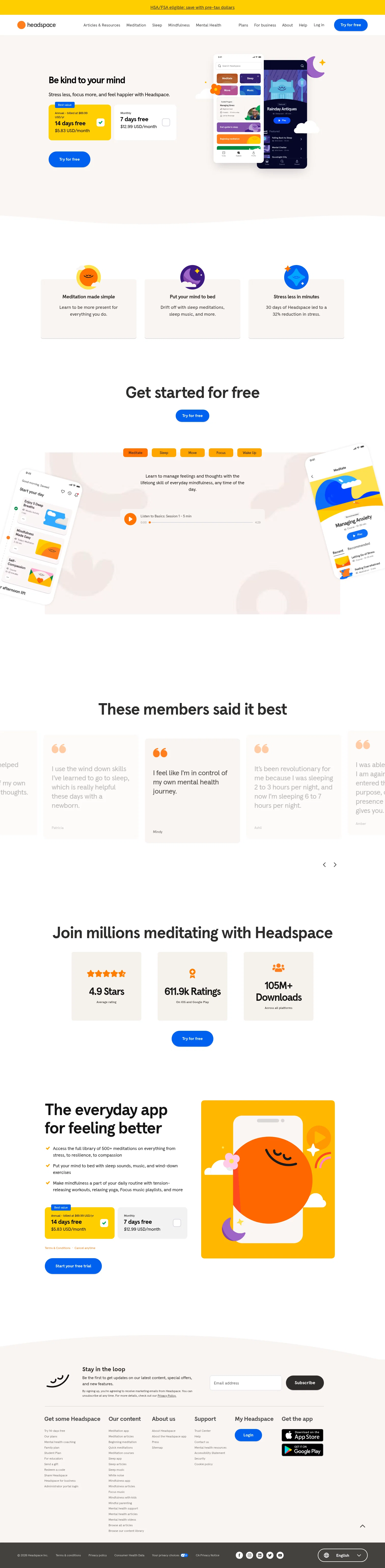 headspace.com/headspace-subscription on desktop