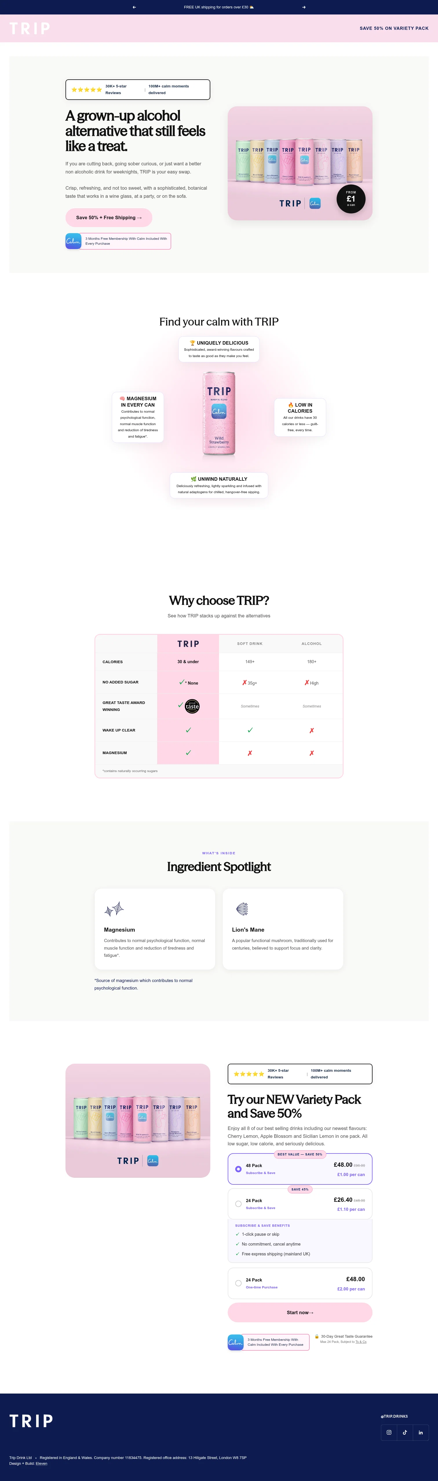 TRIP landing page