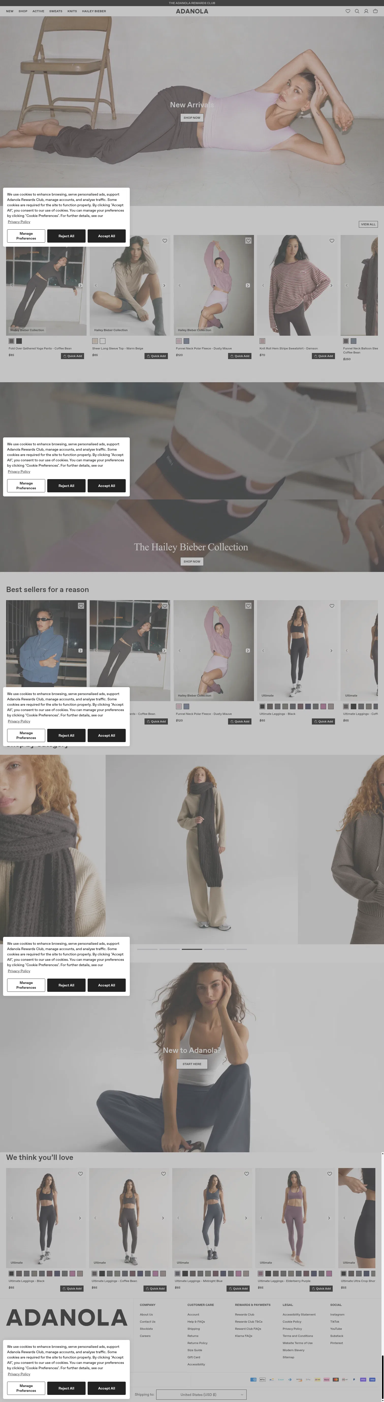 adanola.com on desktop, full screenshot