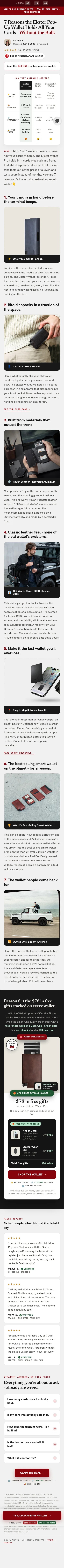 ekster.com/pages/7-reasons-why-ekster-wallet-pro on mobile, full screenshot