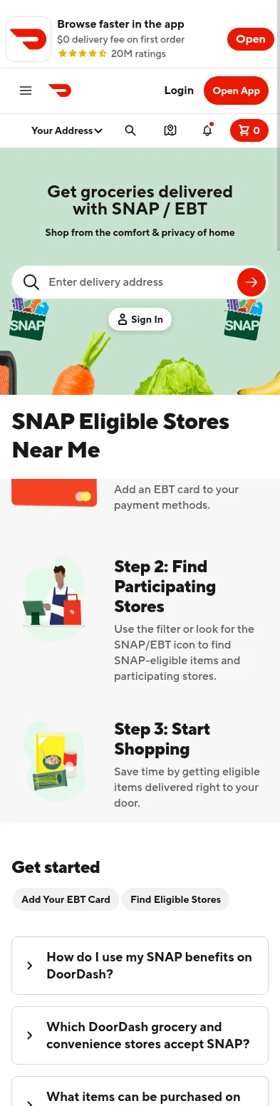 doordash.com/p/snap-ebt on mobile, full screenshot