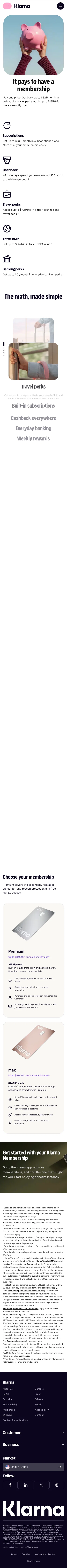klarna.com/us/memberships/benefits on mobile