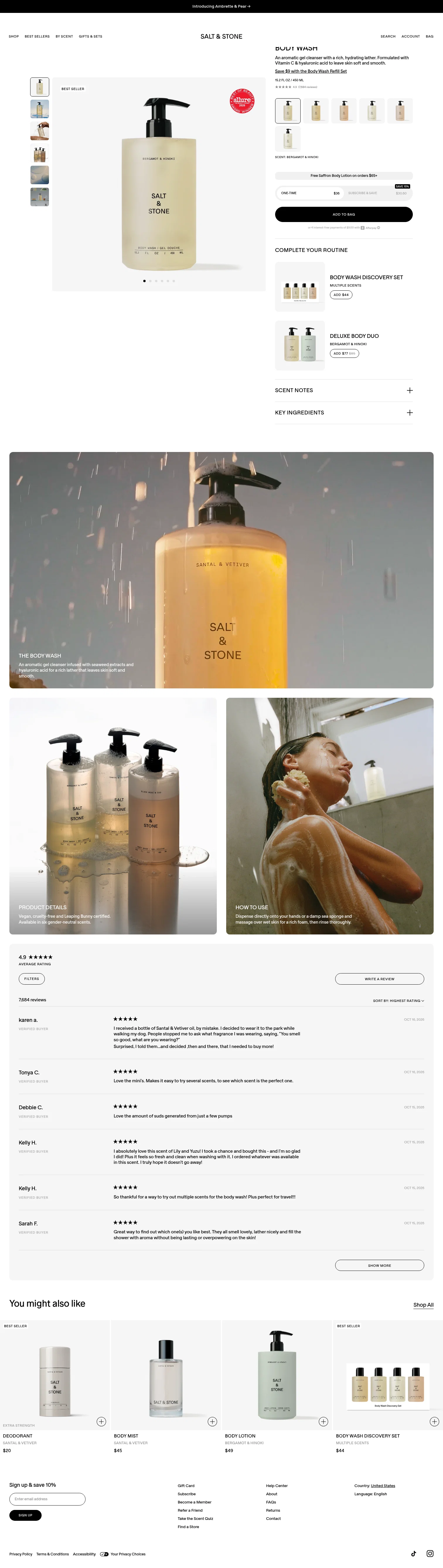 Salt & Stone landing page