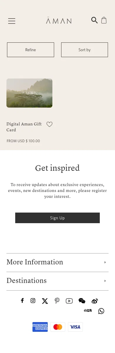 gifts.aman.com/gift-card on mobile