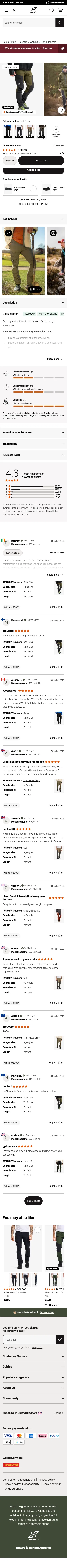 revolutionrace.co.uk/men/trousers/walking-hiking-trousers/rvrc-gp-pants-men on mobile, full screenshot