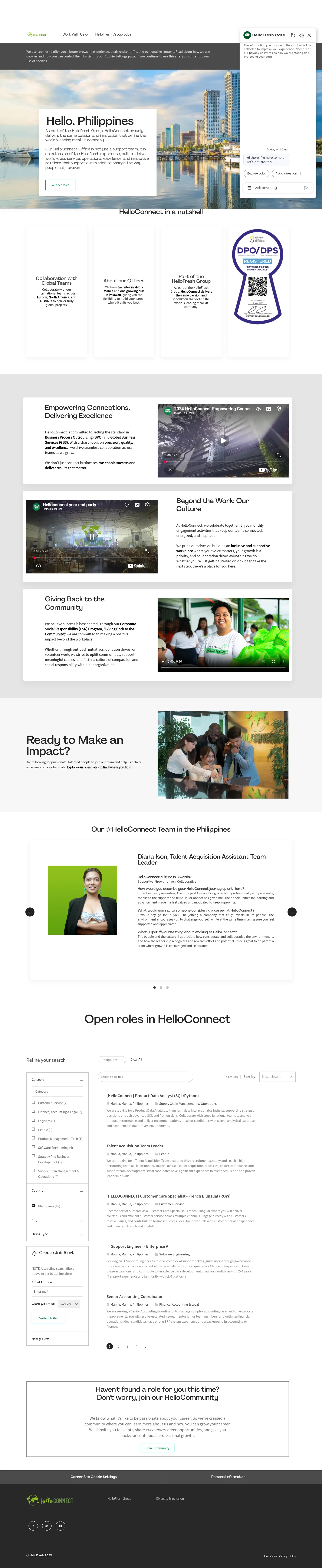 careers.hellofresh.com/global/en/helloconnect on desktop, full screenshot