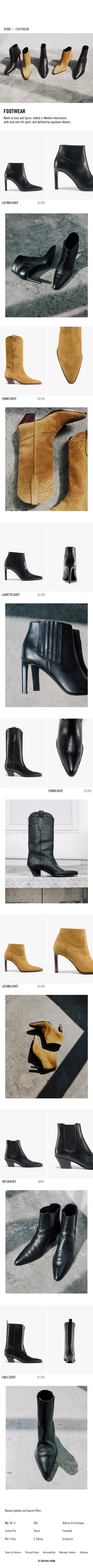 nililotan.com/pages/footwear on mobile