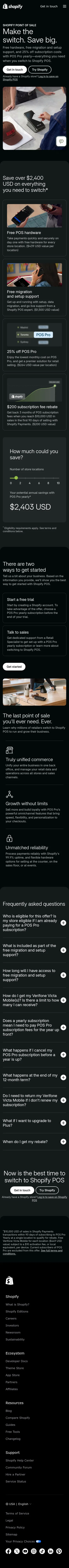 shopify.com/pos/pos-pro-yearly on mobile, full screenshot