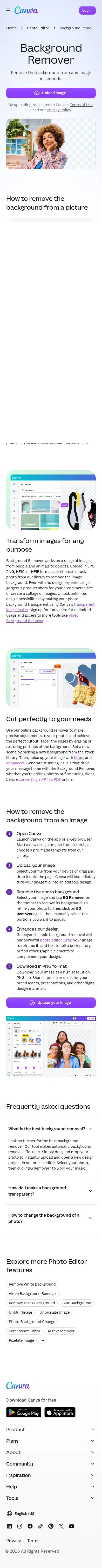 canva.com/features/background-remover on mobile, full screenshot