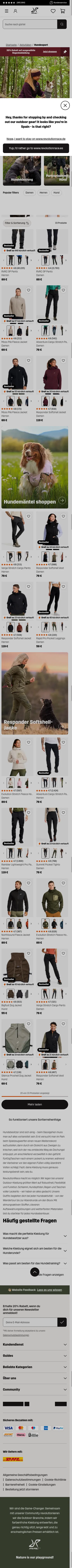 revolutionrace.de/aktivitaten/hundesport on mobile, full screenshot