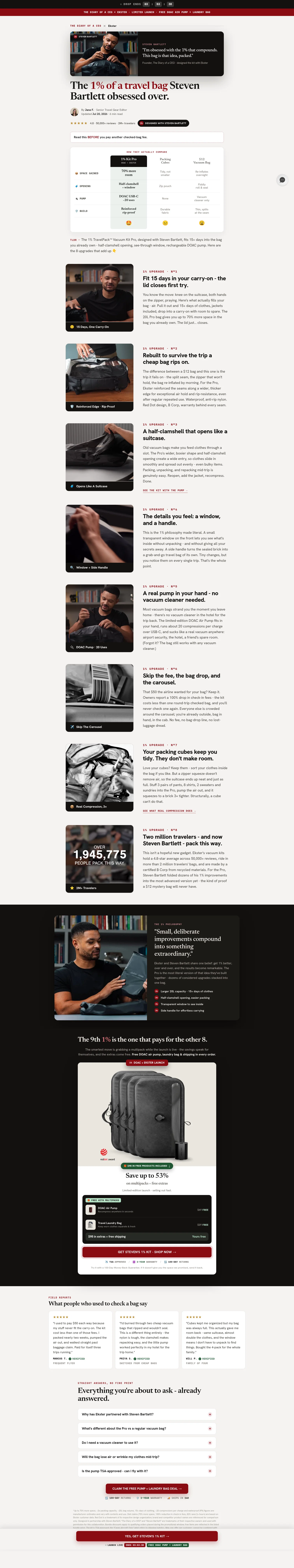 Ekster landing page