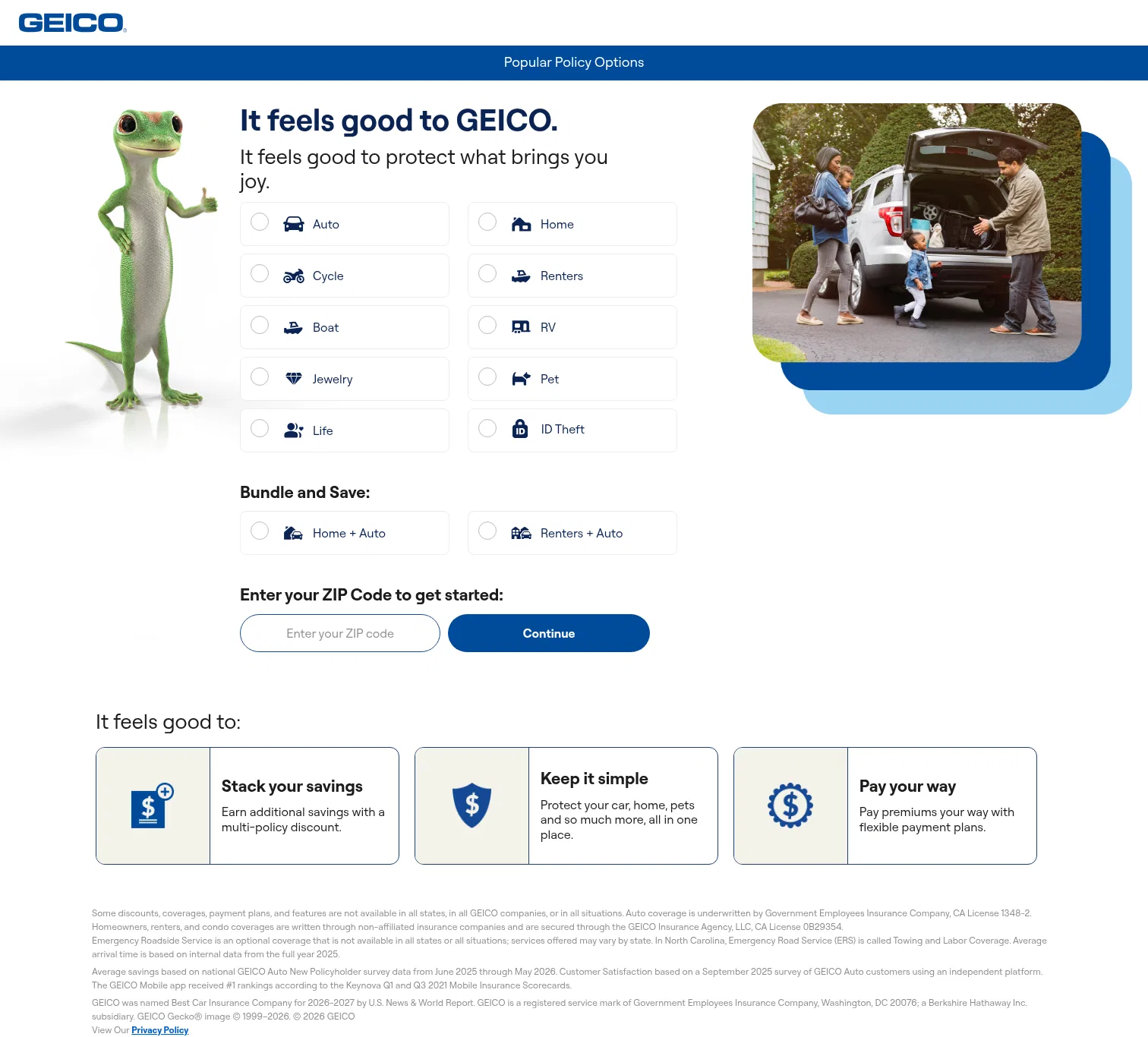 geico.com/landingpage/go426a on desktop, full screenshot
