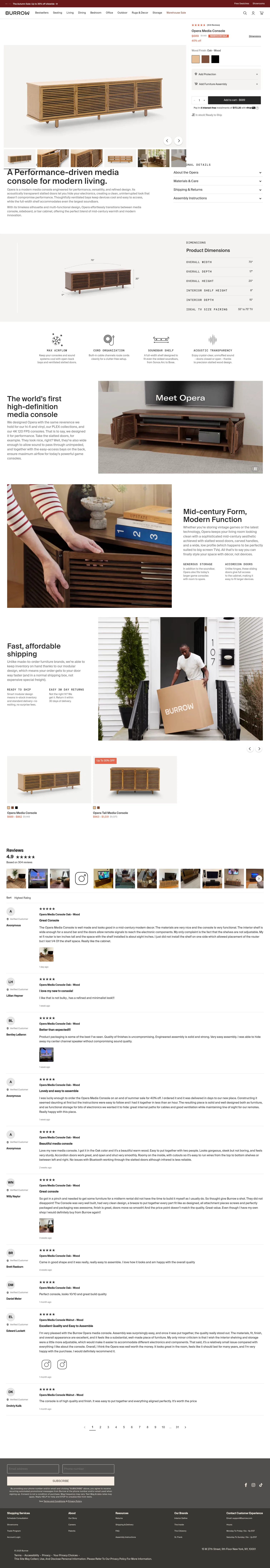 Burrow landing page