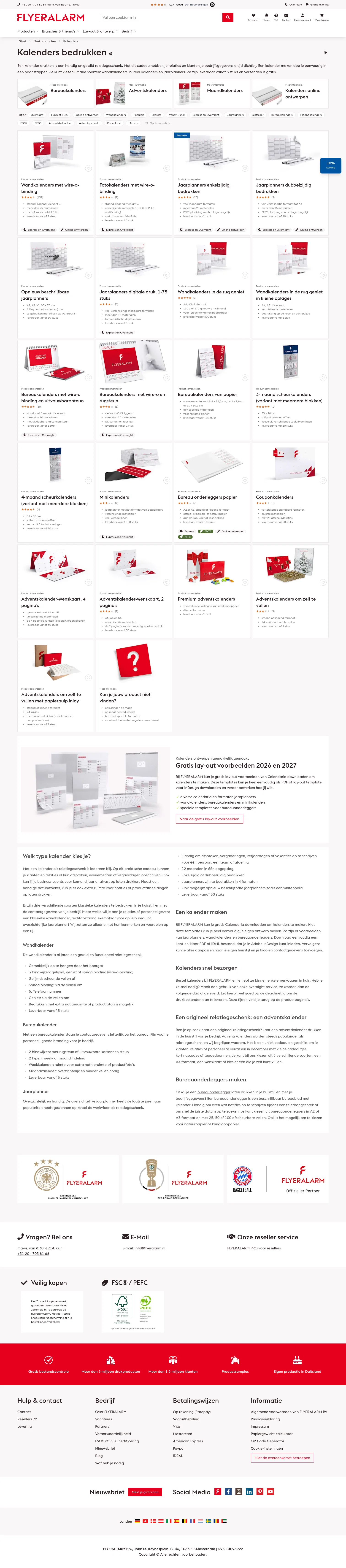 FLYERALARM landing page