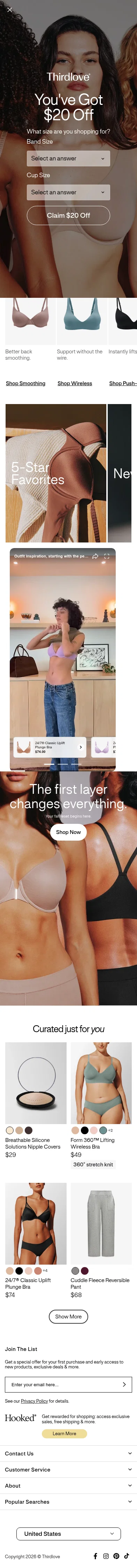 thirdlove.com on mobile