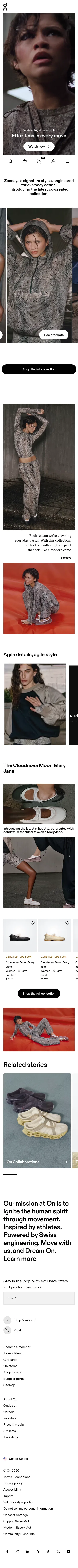 on.com/en-us/collection/zendaya on mobile, full screenshot
