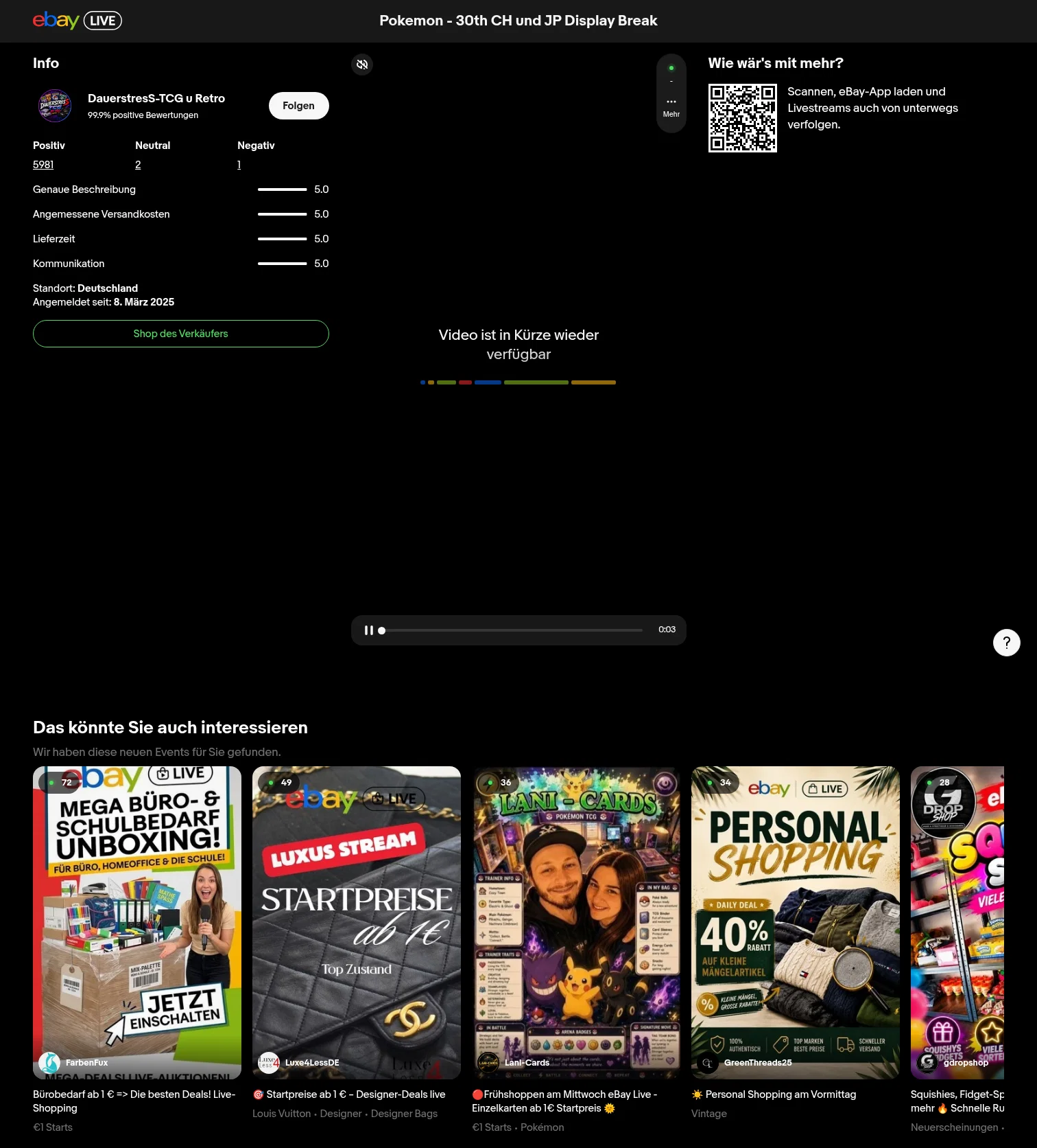 eBay landing page