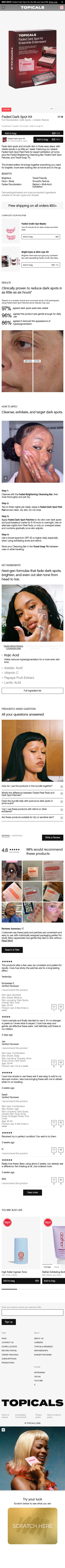 mytopicals.com/products/faded-dark-spot-kit on mobile