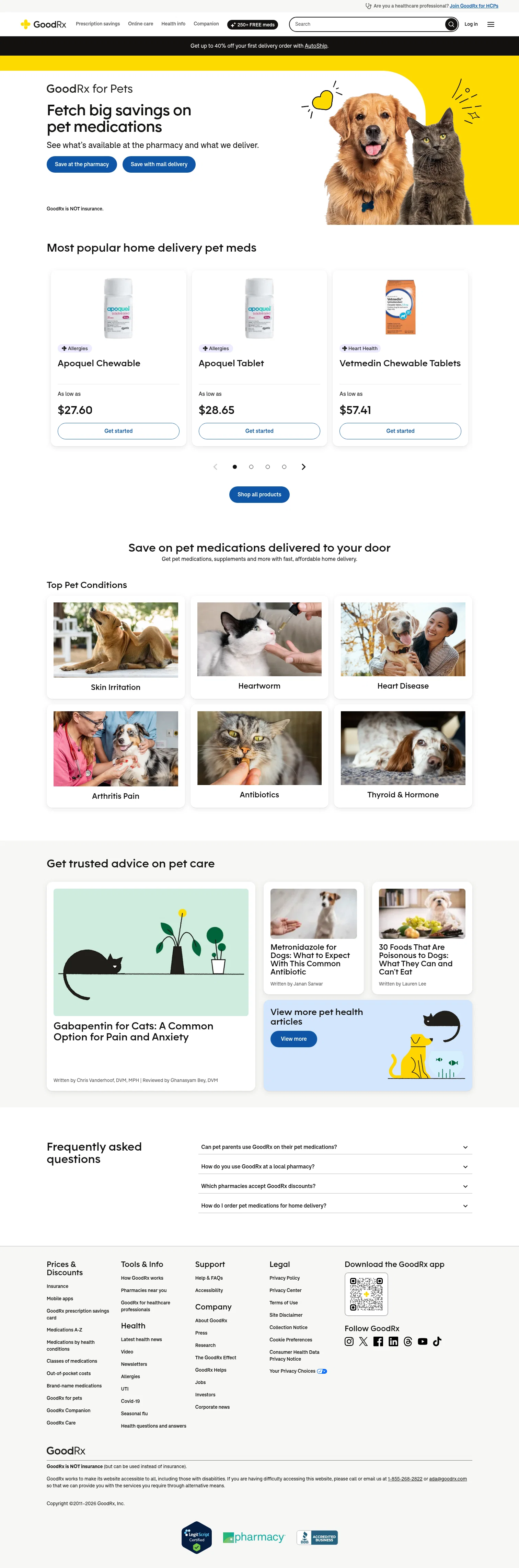 goodrx.com/pets on desktop